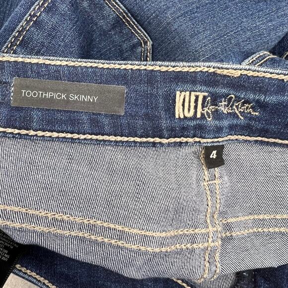 Kut From the Kloth Jeans Women's 4 Blue Toothpick Skinny Classic Casual Preppy - Picture 6 of 14